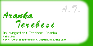 aranka terebesi business card